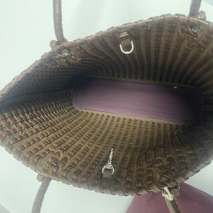 Bolso Tote de Piel Sintética Tejida de Moda Personalizado de Fábrica, Bolsos de Mano Estilo Hobo con Cierre de Cremallera, Ecológicos e Impermeables para Mujer - Product Image 6