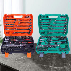 Juego de herramientas manuales de 82 piezas para mecánicos domésticos, juego de llaves de trinquete y vasos, kit de reparación para coches, motocicletas y bicicletas. - Product Image 2