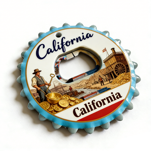 Collezione Souvenir California Brasile Camerun Bolivia Canberra Tour del <span class=keywords><strong>Mondo</strong></span> Apribottiglie in Ceramica Magnete da Frigo - Product Image 3