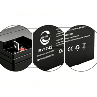 Batterie au plomb-acide rechargeable 12V 17Ah pour armoire UPS d'urgence, 204Wh, vente en gros d'usine MVVTON, Guangdong