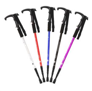 Bâton de randonnée rétractable en aluminium pour personnes âgées, canne de trekking pour l'alpinisme et les voyages en extérieur, vente en gros - Product Image 1