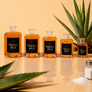 Ensemble de bouteilles de liqueur en verre vides 250 ml 500 ml 700 ml pour distillerie, gin artisanal, vodka, tequila, whisky avec bouchon hermétique - Product Image 6