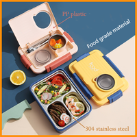 Lonchera Bento de 1000 ml con Doble Compartimento a Prueba de Fugas para Niños