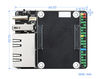Tarjeta de Expansión Waveshare Mini Dual Gigabit Ethernet para Raspberry Pi CM4 Modelo CM4-DUAL-ETH-MINI