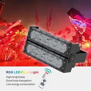 고품질 Led 산업 상업적인 점화 무선 원격 제어 DMX 통제 RGB led 홍수 빛 투광램프
