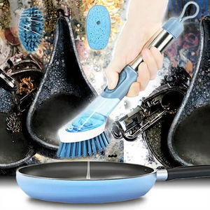 <span class=keywords><strong>Klear</strong></span> KLR-150ที่ทำความสะอาดห้องครัวอัจฉริยะ3หัวทำความสะอาดเปลี่ยนได้แปรงจ่ายสบู่ TPR ขนแปรงล้างจาน - Product Image 4