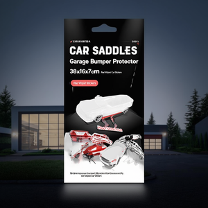 Protecteur de pare-chocs de garage pour voiture, 38x16x7cm, autocollants de voiture rayés rouge et blanc - Product Image 3