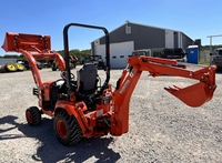 Chargeuse-pelleteuse diesel 4x4 Kubota BX23S 2017 d'occasion, 3 tonnes, moteur Kohler 21,6 CV, pour travaux de construction, aménagement paysager et agriculture