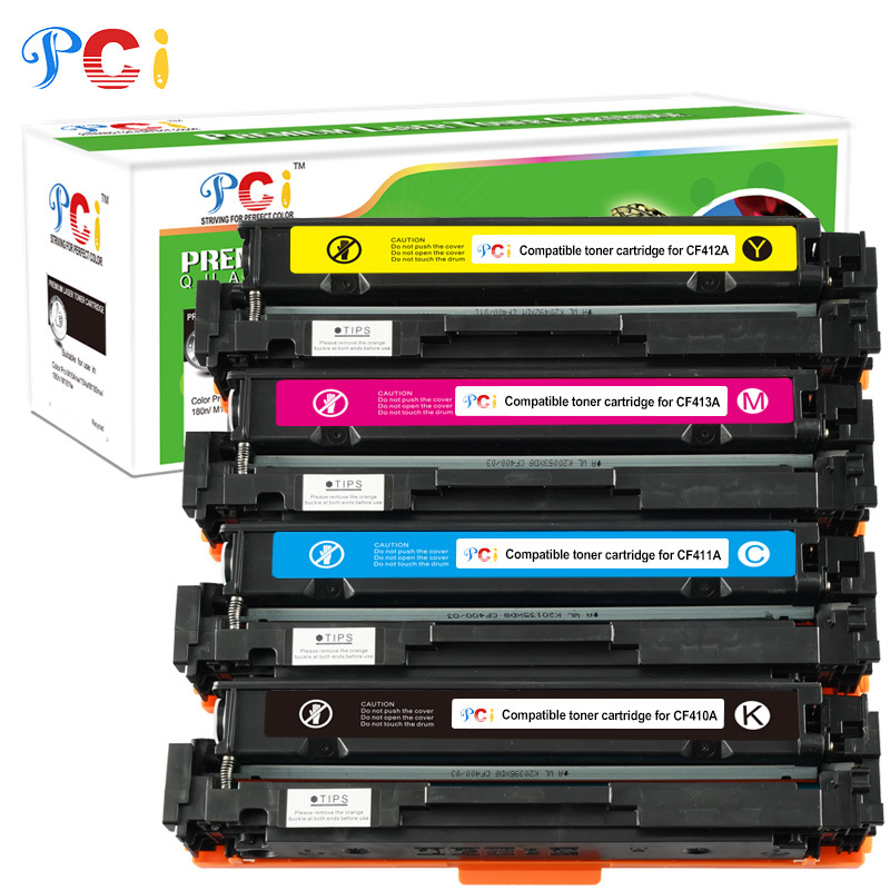 Цветной лазерный тонер-картридж PCI совместимый с CF410A 410A CF410 CF411 CF412 CF413 410A 410X для принтера HP M452 M452dw m452dn