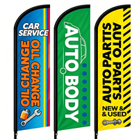 Banderoles promotionnelles personnalisables en polyester grand format pour l'extérieur, avec mâts en aluminium, imprimées numériquement pour les événements sportifs, les événements corporatifs et les usages sur la plage.