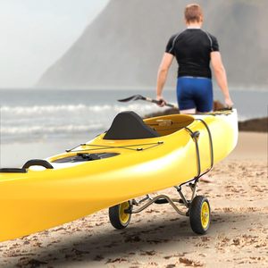 Carrito Plegable de Aluminio <span class=keywords><strong>para</strong></span> <span class=keywords><strong>Kayak</strong></span> con Capacidad <span class=keywords><strong>para</strong></span> 200 Libras, Carretilla <span class=keywords><strong>para</strong></span> Canoa con <span class=keywords><strong>Ruedas</strong></span> sin Aire <span class=keywords><strong>para</strong></span> Accesorios de Pesca, Transporte de Tablas de Paddle y Embarcaciones - Product Image 2