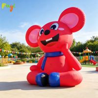 Fuyi Modèle de mascotte de dessin animé de souris gonflable géante personnalisée pour la décoration extérieure d'exposition de centre commercial d'événement