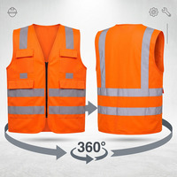 Veste de travail haute visibilité en tissu polyester pour la construction, gilet de sécurité, sweat-shirt haute visibilité, gilet de sécurité haute visibilité