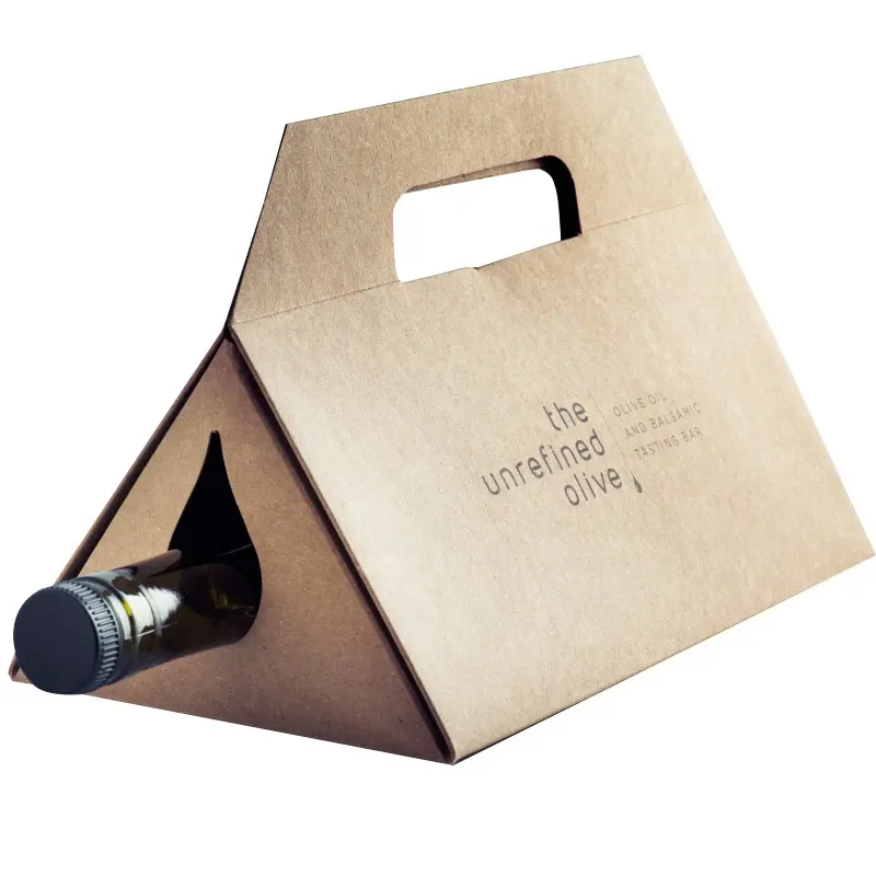 सस्ते छोटे पुन: प्रयोज्य कागज बैग मुद्रित लोगो शराब की बोतल बैग