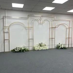 Gold Metal Party Props Wedding Stage Decoration Backdrop Box Arch Background Stand Wedding Arch