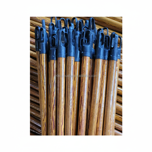 Vietnamese Eucalyptus Wood Color Handmade Broom <b>Stick</b> with Long Cable PVC Coated Household Item Fancy Broom Handle - Product Image 1