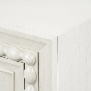 <span class=keywords><strong>Buffet</strong></span> en bois blanc vintage de luxe, armoire à 4 portes avec bordure perlée pour salon, personnalisable - Product Image 4