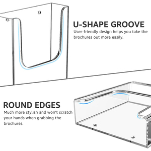 Thanh Lịch Tường lưu trữ trong suốt Acrylic <span class=keywords><strong>Brochure</strong></span> hiển thị cho nhà hàng máy chủ đứng tường <span class=keywords><strong>Brochure</strong></span> chủ - Product Image 3
