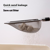 Pelle à litière pour chat carrée en acier inoxydable, écologique, avec petits trous pour un nettoyage facile, 0,5 kg, légère, fabriquée en Chine