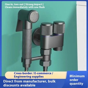 Handheld <strong>Bidet</strong> <strong>Sprayer</strong> Set Stainless Steel and <strong>Plastic</strong> for Bathroom <strong>Toilet</strong> Cleaning for Hotels - Product Image 5