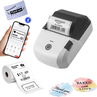 58mm tanpa tinta Mini portabel Label penerimaan termal Printer Bluetooth untuk penggunaan rumah kantor dan penggunaan gudang