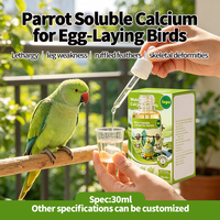 Complément de calcium liquide pour oiseaux, calcium à haute biodisponibilité pour les perroquets, les pigeons, la volaille, soutien à la santé des os, 30 ml
