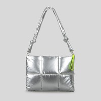 Funda Impermeable para Portátil Plateada Metálica, Funda Acolchada Antigolpes para Portátil, Bolsa de Hombro Acolchada para Computadora, Venta al por Mayor