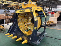 Godet de criblage rotatif hydraulique MONDE pour excavatrice, idéal pour le criblage de terre, de roche et de compost