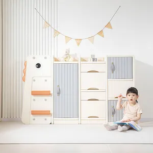Детская мебель на заказ, пластиковый передвижной угловой шкаф, ящик для хранения игрушек, детские шкафы для детского сада