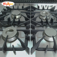 Peralatan Dapur Kompor Gas Berdiri, 4 Tungku Kompor Gas Independen Oven Gas Komersial 4 Tungku Gas Alam Empat Tungku Gas