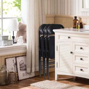 Wholesale Cheap Outdoor Stackable Black Steel All Metal <strong>Folding</strong> Garden <strong>Chair</strong> for Events - Product Image 4