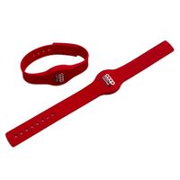 Bracelet en silicone personnalisé, écologique, réglable, étanche, avec fonction de paiement sans argent liquide, en silicone, avec puce RFID FM1108, QR, NFC, fin et élégant