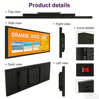 Écran LED ultra-large pour bord de rayonnage de supermarché MILEC, bande publicitaire numérique Android, garantie 3 ans