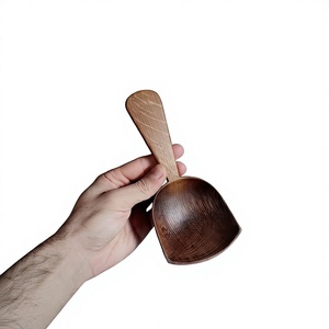 Cuillère à café en bois écologique au design classique haut de gamme, finition miroir, manche long, ustensile de cuisine durable - Product Image 3