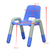 Meubles de maternelle, ensemble table et chaises pour enfants, table en plastique pour enfants avec 6 chaises pour garderie