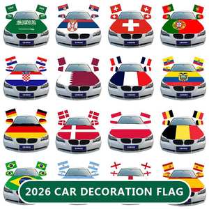 แฟนฟุตบอลโลกปี 2026 ของที่ระลึก 48 ทีม พร้อมอุปกรณ์เสริม ถ้วย หมวก เสื้อแข่ง ธง ผ้าไนลอน พิมพ์ลายดิจิตอลแบบพกพา - Product Image 3