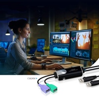 Commutateur USB ATEN CS62KM à 2 ports avec câble sans fil pour un contrôle fluide du clavier et de la souris
