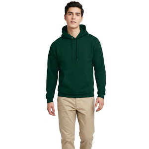 Men's Heavyweight Fleece <b>Hoodie</b> Sweatshirt with Quick Dry & Breathable Features Winter Casual Style Polyester/Cotton Blend - Product Image 1