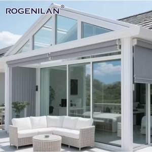 Pour Rogenilan Aluminium Autonome Toutes Saisons Autonome Avec Double Vitrage Isolé En Verre Jardin <span class=keywords><strong>D</strong></span>'hiver Toit En Pente Avant-toit-pour - Product Image 1
