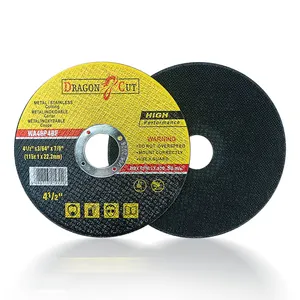 آلة جلخ بزاوية من علامة تجارية مشهورة بتخفيضات كبيرة من شركة abrasives، قرص قطع 115 مم x1x22، عجلة معدنية مقطعة بعدد 4 و12 قطعة