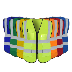 เสื้อกั๊กนิรภัยสะท้อนแสง LED ความสว่างสูง ANSI Class 2 สำหรับงานก่อสร้าง มีกระเป๋า ผลิตจากโพลีเอสเตอร์ รับสกรีนโลโก้ - Product Image 2