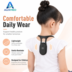 <span class=keywords><strong>Corrector</strong></span> de Postura para Hombres, Mujeres y Niños, Soporte de Espalda con Recordatorio de Vibración, Recargable por USB, Silicona ABS, 1 Año de Garantía - Product Image 2