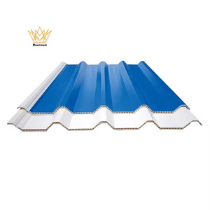 Tuile d'isolation en PVC creux double couche, résistante à la chaleur, aux chocs, à la corrosion, moderne, ignifuge, pour toiture d'entrepôt - Product Image 1