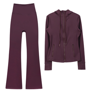 Giacca da donna all'ingrosso, reversibile, spazzolata, ad alta elasticità, slim-fit, per yoga, con logo sul retro, tinta unita, nuovo stile, <span class=keywords><strong>abbigliamento</strong></span> yoga Luluu - Product Image 6