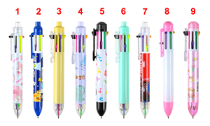 Custom Logo Printed 6-in-1 Multi-Color Ink Plastic Ballpoint <b>Pen</b> Promotional Novelty School Supplies Student Gift - Product Image 6