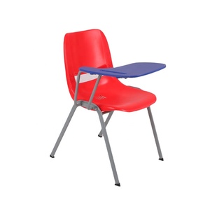 Marco de metal, muebles para adultos, Aula universitaria, tableta, brazo, silla escolar, silla de entrenamiento de plástico duro con reposabrazos para escribir - Product Image 1