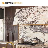 Marbre blanc Calcutta Viola d'Italie, comptoir de salle de bain et de cuisine, table, design moderne, surface polie, grande dalle de pierre, design graphique