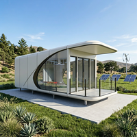 Maison Modulaire Préfabriquée en Acier Moderne, Capsule Spatiale, Tiny House pour États-Unis, Idéale pour la Vie en Jardin, la Location Airbnb, l'Hébergement ADU et la Maison Intelligente