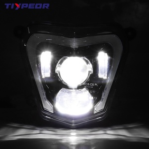 Faro Delantero para Motocicleta TIYPEOR para KTM <span class=keywords><strong>Motocross</strong></span>, LED para <span class=keywords><strong>Duke</strong></span> 690 2012-2019/<span class=keywords><strong>Duke</strong></span> 690R 2013-2017, Faro Delantero de Proyección para Motocicleta Todoterreno con Certificación Emark - Product Image 5