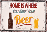 Home Life Wine Beer Inflammable 3d en relief rétro bière affiche décoration murale bar pub voiture métal étain signes maison métal signe
